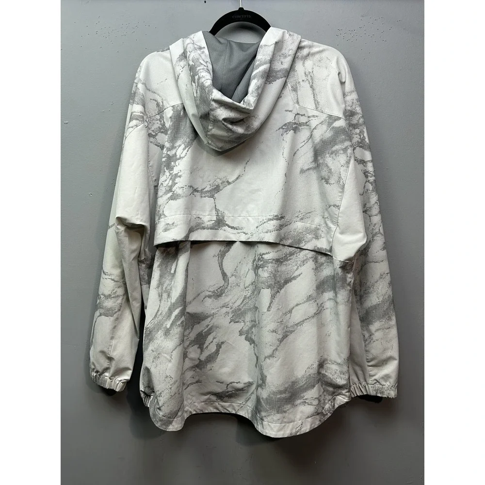 Adidas Windbreaker Mens Large Grey Texas A&M Aggies Marble Camo Side Zip Hoodie